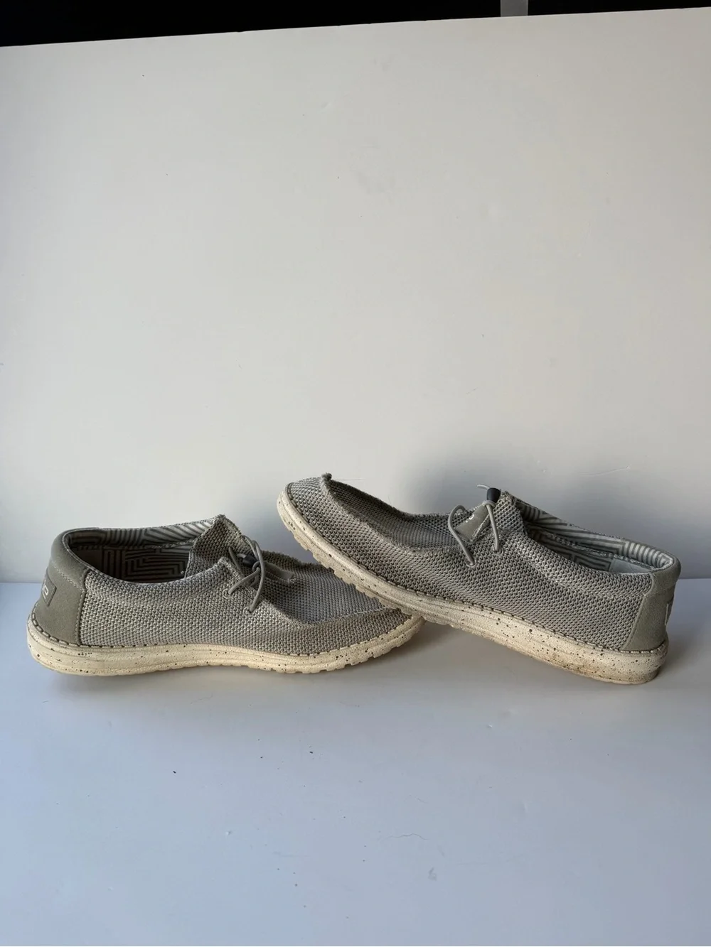 Hey Dude Men's Wally Sox Shoes in Ash Men's US 11 EU 44 Casual Beach Preppy